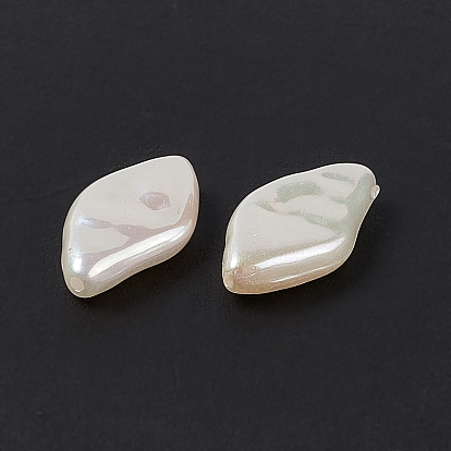 Perles acryliques opaques, perle d'imitation, couleur ab , losange irrégulier