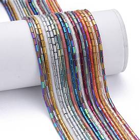 Electroplate Glass Beads Strands, Full Plated, Column