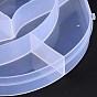 5 Grids Transparent Plastic Box, Lip Shaped Bead Containers for Small Jewelry and Beads