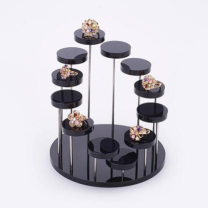 Acrylic Organic Glass Ring Displays, Flat Round