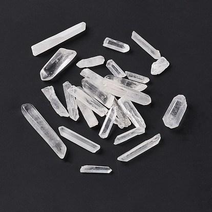 Perles de cristal de quartz naturel, perles de cristal de roche, pas de trous / non percés, puce