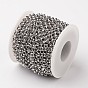 304 Stainless Steel Rolo Chains, Belcher Chain, Unwelded, with Spool, 5x1.5mm