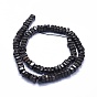 Natural Obsidian Beads Strands, Square Heishi Beads