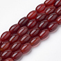Dyed Natural Carnelian Beads Strands, Oval
