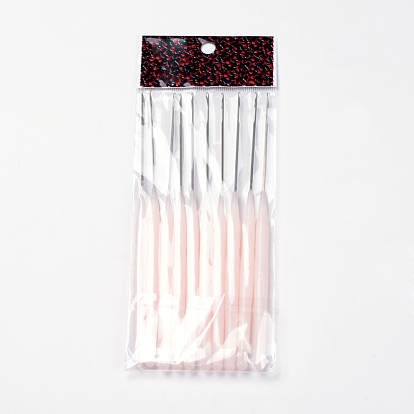 Iron Crochet Hooks Needles, with Plastic Handle