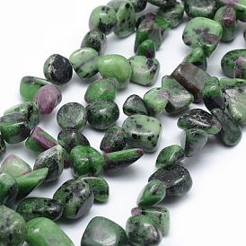 Natural Ruby in Zoisite Beads Strands, Chip