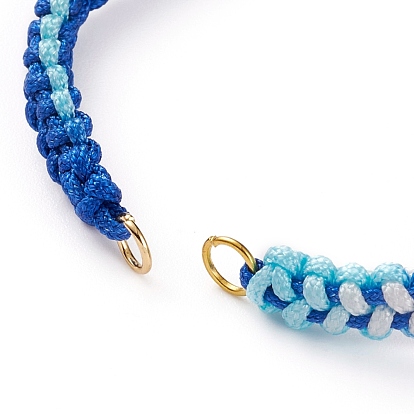 Fabrication de bracelet tressé en cordon de nylon réglable, avec 304 anneaux en acier inoxydable