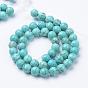 Synthetic Green Turquoise Beads Strands, Round