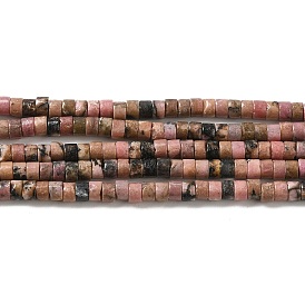 Natural Rhodonite Beads Strands, Disc, Heishi Beads