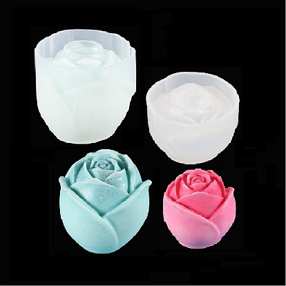 Формы для ароматизированных свечей, силиконовые формы для цветов розы, на день Святого Валентина