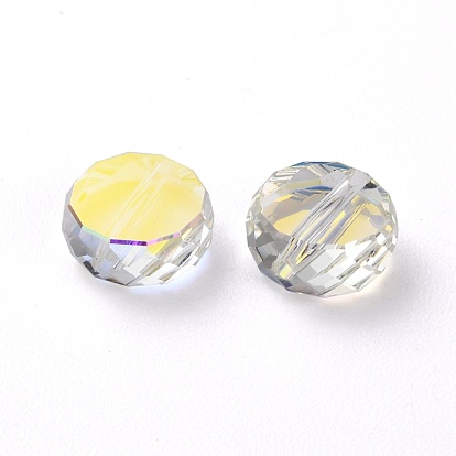 Glass Rhinestone Beads, Faceted, Flat Round