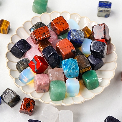 100g cube de perles de pierres précieuses naturelles, pour diffuseur d'arôme, enroulement de fil, guérison par les cristaux wicca et reiki, décorations d'affichage