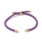 Adjustable Polyester Cord Bracelet Making, Long-lasting Plated Golden Brass Finding, Lead Free & Cadmium Free
