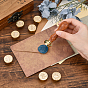 SUPERDANT 8Pcs 8 Style Wax Seal Brass Stamp Head, with Bird Pattern, Fish Pattern, Fox Pattern, Owl Pattern, Cat Pattern, with 2Pcs Pear Wood Handle, for Wax Seal Stamp