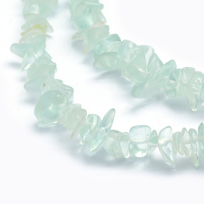 Glass Beads Strands, Imitation Aquamarine, Chip