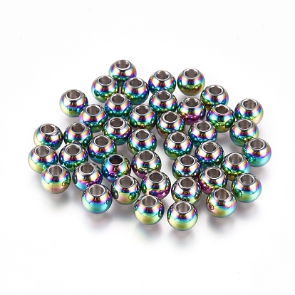 Ion Plating(IP) 304 Stainless Steel Beads, Rondelle