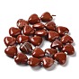Natural Red Jasper Beads Strands, with Seed Beads, Heart