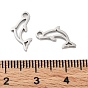 316 Surgical Stainless Steel Charms, Laser Cut, Manual Polishing, Dolphin Charms