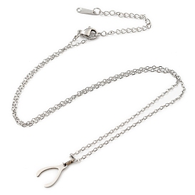 201 Stainless Steel Claw Pendant Necklace with Cable Chains