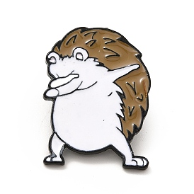 Hedgehog Enamel Pin, Electrophoresis Black Alloy Creative Badge for Backpack Clothes