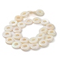 Natural Freshwater Shell Dyed Beads Strands, AB Color, Donut