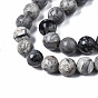 Brins de perles en pierre naturelle maifanite / maifan, ronde, teint