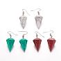 Gemstone Dangle Earrings, Pendulum