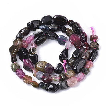 Natural Tourmaline Beads Strands, Nuggets, Tumbled Stone