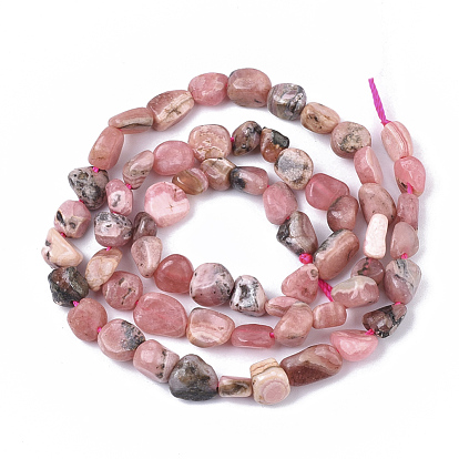 Natural Rhodochrosite Beads Strands, Nuggets, Tumbled Stone
