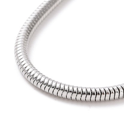 304 Stainless Steel Round Snake Chains Bracelet for Men Women