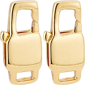 BENECREAT Brass Lobster Claw Clasps, Rectangle