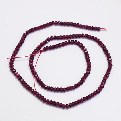 Natural Malaysia Jade Beads Strands, Rondelle, Dyed, Faceted, 3~3.5x2mm, Hole: 0.8mm, about 137pcs/strand, 14.96 inch