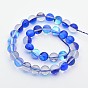Round Synthetic Moonstone Beads Strands, Holographic Beads, Dyed