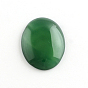 Vert agate cabochons de pierres précieuses naturelles, ovale, 40x30x6~9mm