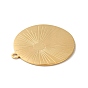 Ion Plating 304 Stainless Steel Pendants, Flat Round
