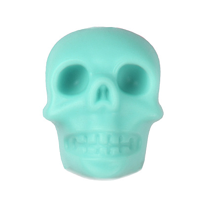 Halloween Silicone Focal Beads, Skull