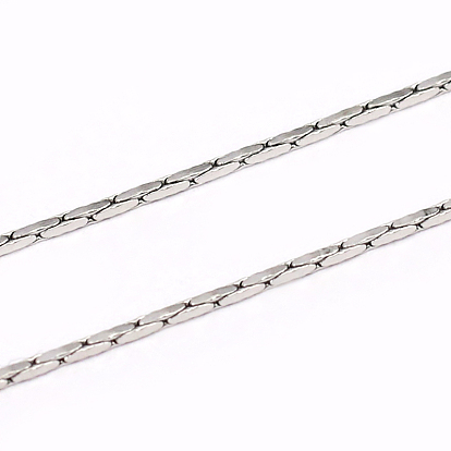 304 Stainless Steel Cardano Chains, Soldered, 0.8x0.4mm