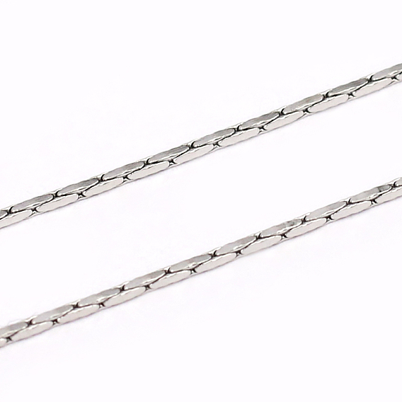 304 Stainless Steel Cardano Chains, Soldered, 0.8x0.4mm
