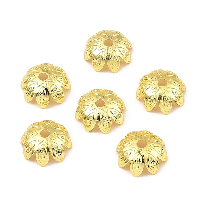 Brass Bead Caps, 8-Petal Flower