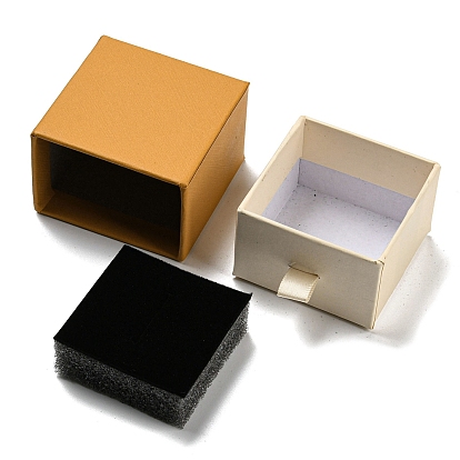 Cardboard Jewelry Set Drawer Boxes, Square Jewelry Case for Bracelet, Necklace, Brooch, Ring, Earring Packaging