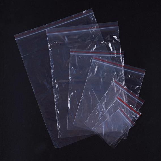 Пластиковые сумки на молнии, многоразовые упаковочные пакеты, верхнего уплотнения, мешок с самоуплотнением, прямоугольные