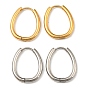 Ion Plating(IP) Stainless Steel Hoop Earrings, 304 Stainless Steel Needle with 201 Stainless Steel Ring, Teardrop
