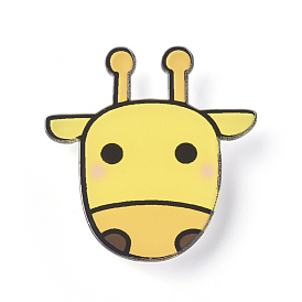 Acrylabzeichen Brosche Stifte, süße Anstecknadel, für kleidung taschen jacken zubehör diy handwerk, Giraffe