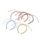 Adjustable Braided Polyester Cord Bracelet Making, with 304 Stainless Steel Open Jump Rings