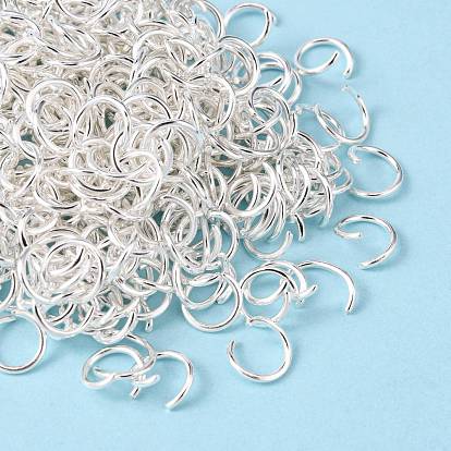 Iron Jump Rings, Open, Silver Color Plated, Single Ring