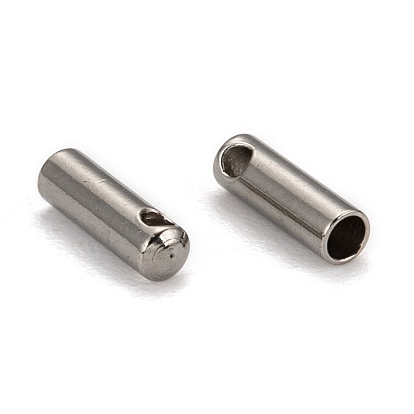 304 Stainless Steel Cord Ends, Tube, 7x2mm, Hole: 1mm