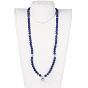 Gemstone Beaded Necklaces, also for 4-Loop Wrap Bracelets, with Alloy Beads and Flat Round Pendant