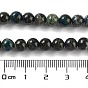 Línea de plata natural hebras de perlas de jaspe, rondo