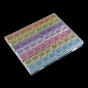 Transparent Plastic 56 Grids Bead Containers, with Independent Bottles & Lids, Each Row 8 Grids, Rectangle