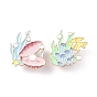 Colorful Ocean Theme Enamel Pin, Light Gold Alloy Badge for Backpack Clothes